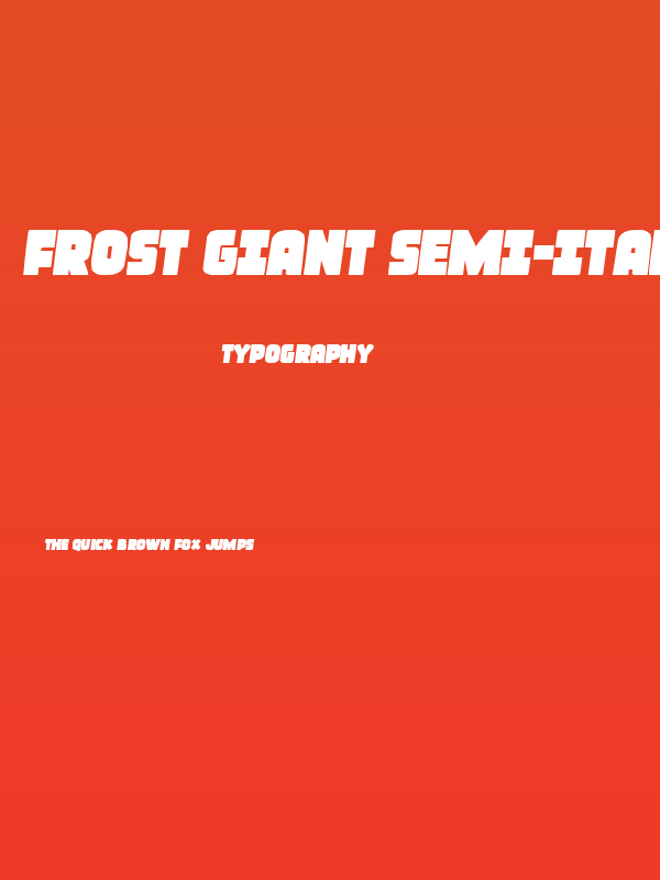 Frost Giant Semi-Italic Poster