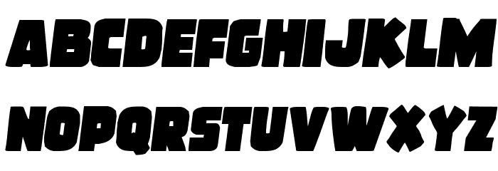 Frost Giant Semi-Italic Font LOWERCASE