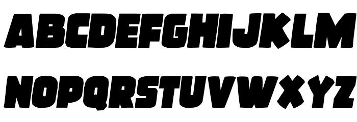 Frost Giant Semi-Italic Font LOWERCASE