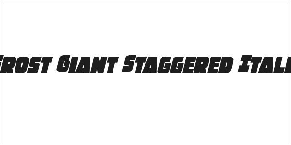 Frost Giant Staggered Italic Logo