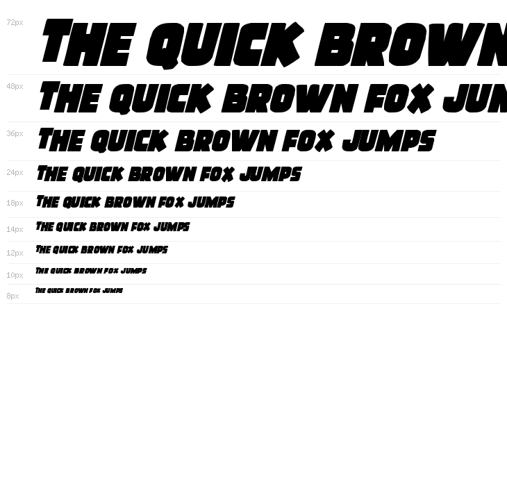 Frost Giant Staggered Italic Waterfall