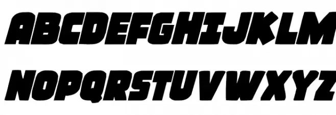 Frost Giant Staggered Italic 字体 大写
