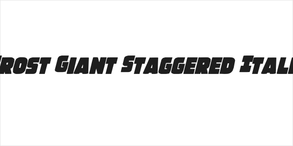 Frost Giant Staggered Italic Logo