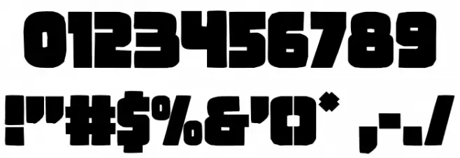 Frost Giant Staggered Font OTHER CHARS