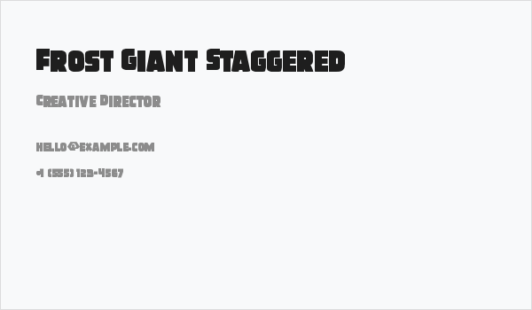 Frost Giant Staggered Business Card