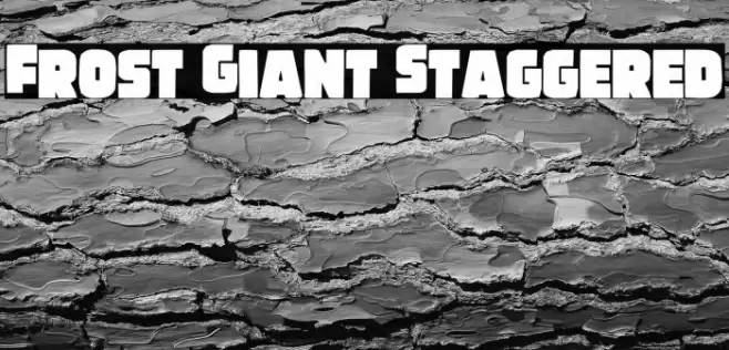 Frost Giant Staggered Font examples