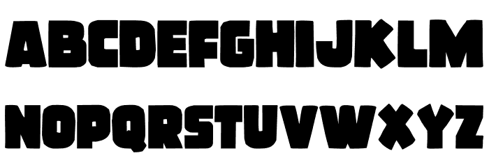 Frost Giant Staggered Font LOWERCASE