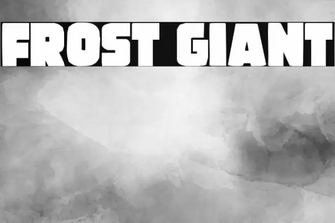 Frost Giant Font examples