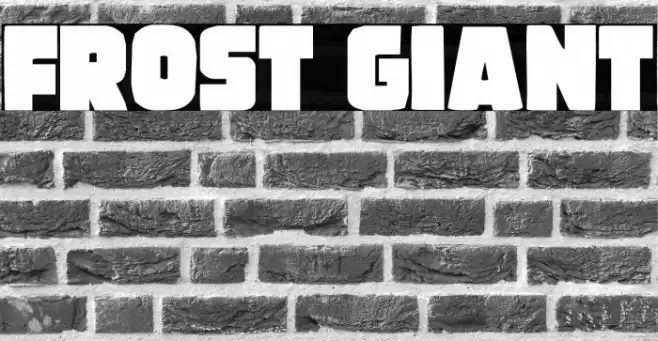 Frost Giant Font examples