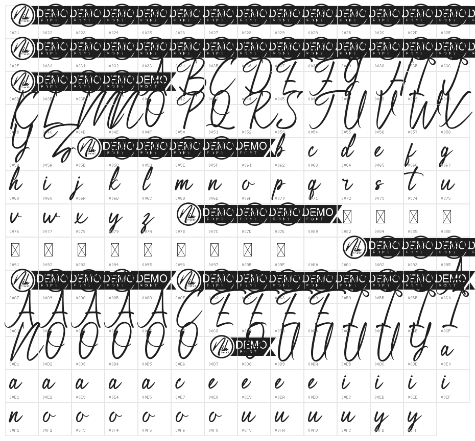 Frostburg Demo Character Map