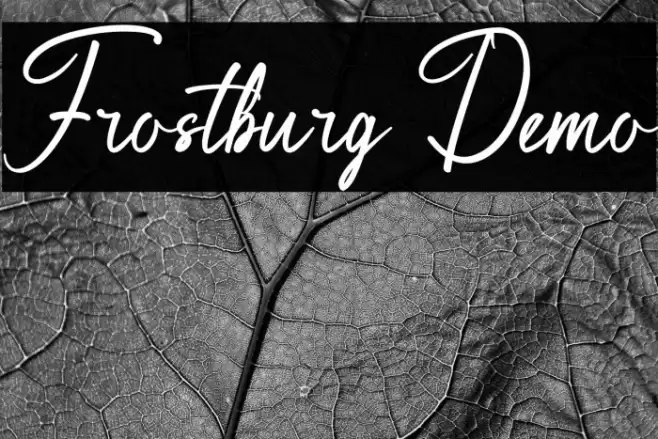 Frostburg Demo Шрифта examples