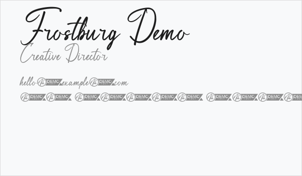 Frostburg Demo Business Card