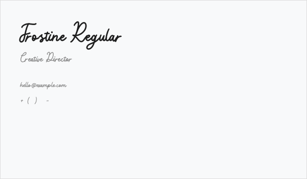 Frostine Regular Business Card