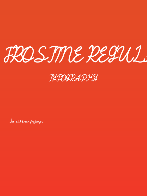 Frostine Regular Poster