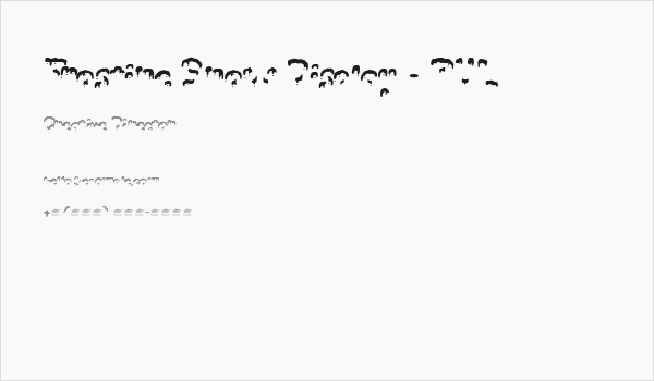 Frostine Snow Display - PUL Business Card