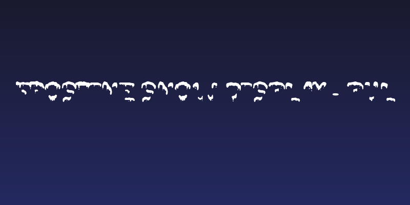 Frostine Snow Display - PUL Social Header