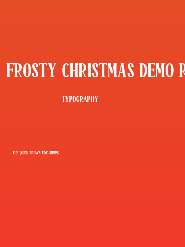 Frosty Christmas Demo Regular Poster