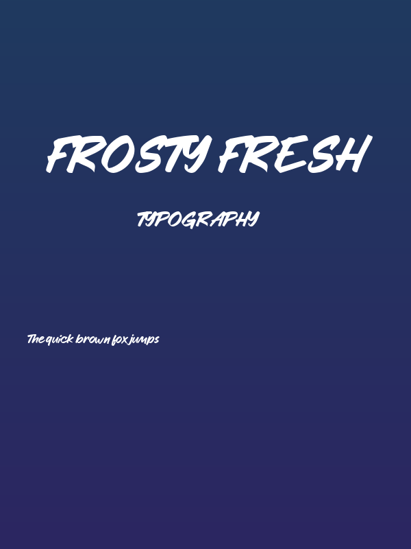 Frosty Fresh Poster