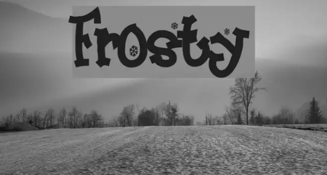 Frosty Font examples