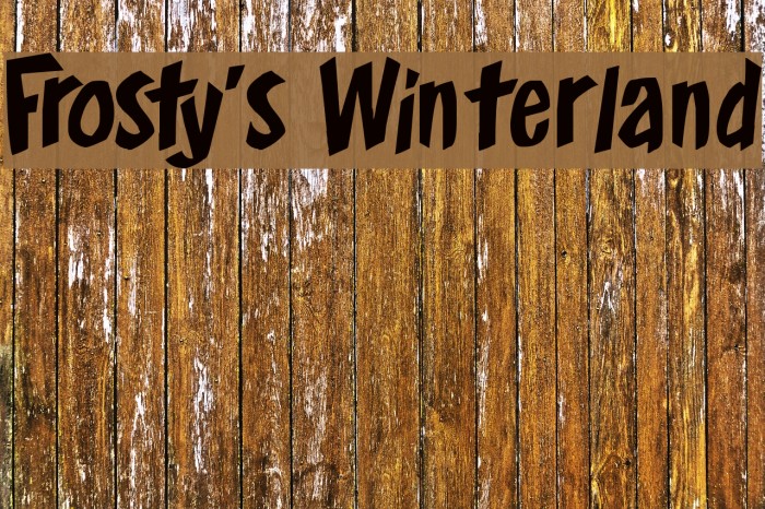 Frosty's Winterland Font examples