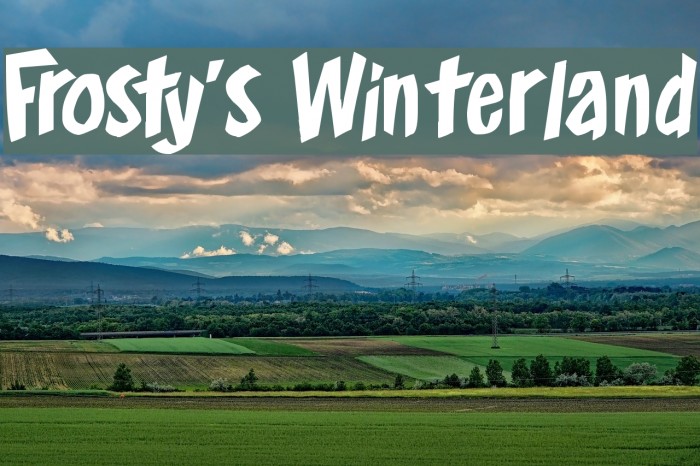 Frosty's Winterland Font examples
