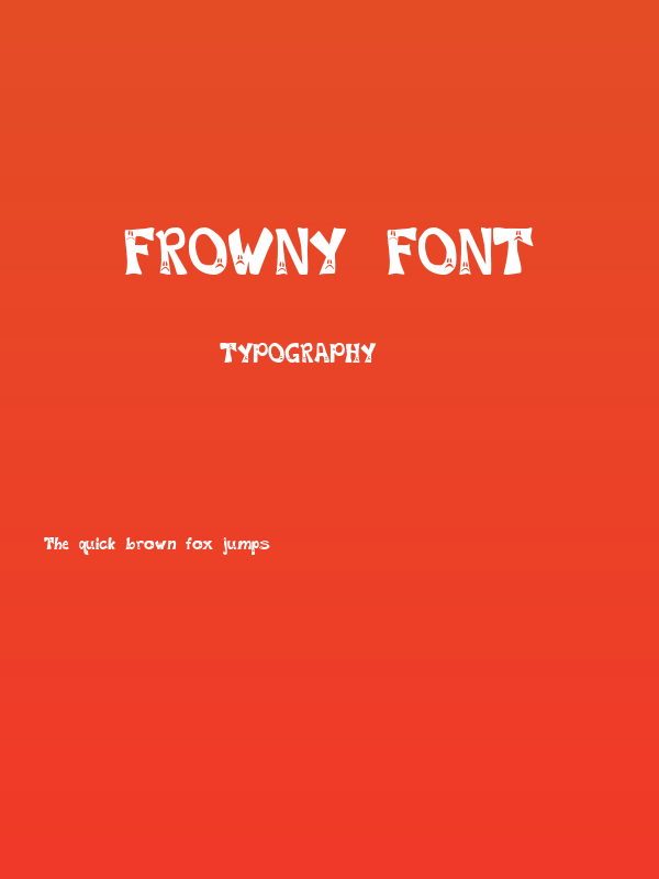 Frowny Font Poster