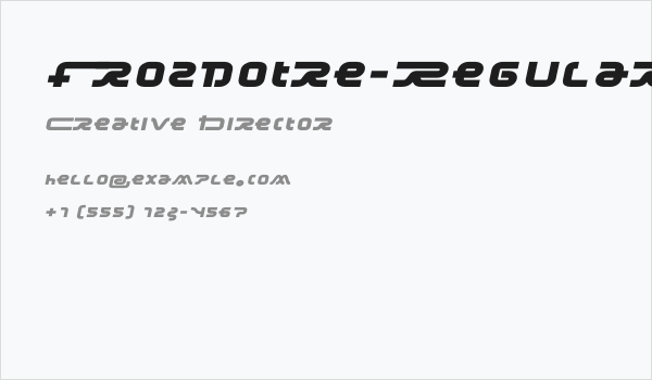 Frozdotre-Regular Business Card