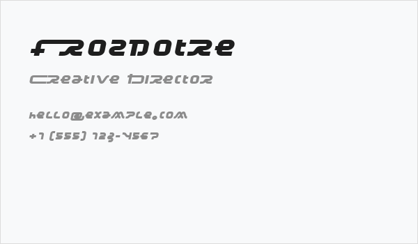 Frozdotre Business Card