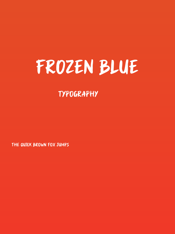 Frozen Blue Poster
