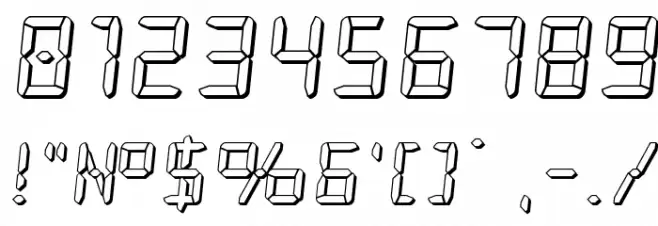 Frozen Crystal 3D Font OTHER CHARS