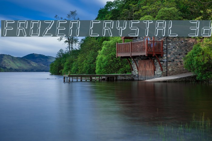 Frozen Crystal 3D Font examples
