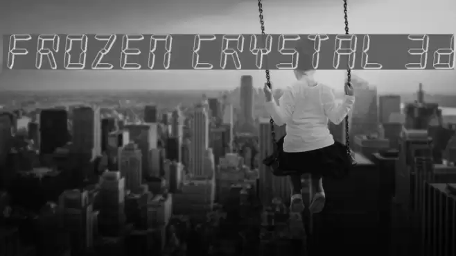 Frozen Crystal 3D Font examples