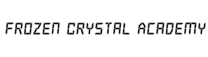 Frozen Crystal Academy  les polices de caractères gratuit tlcharger