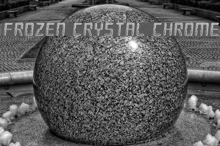 Frozen Crystal Chrome Font examples