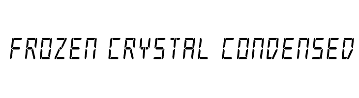 Frozen Crystal Condensed  Скачать бесплатные шрифты