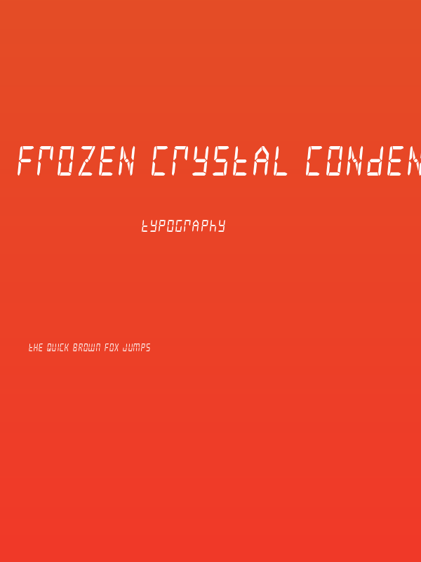 Frozen Crystal Condensed Poster