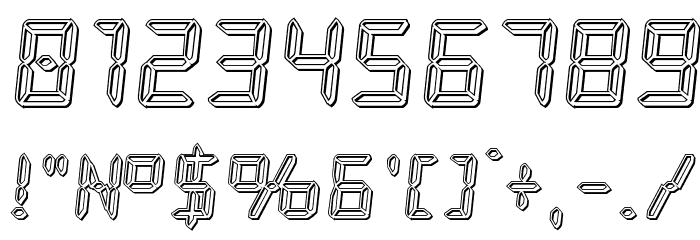 Frozen Crystal Engraved Font OTHER CHARS