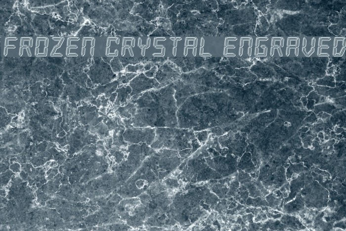 Frozen Crystal Engraved Font examples