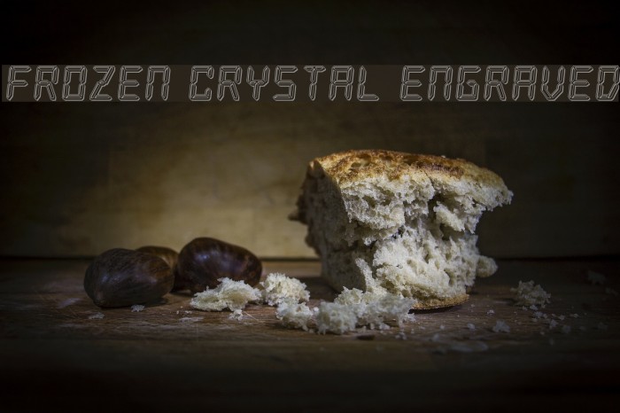 Frozen Crystal Engraved Font examples