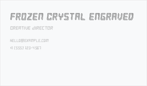 Frozen Crystal Engraved Business Card