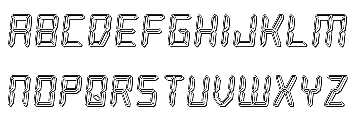 Frozen Crystal Engraved Font LOWERCASE