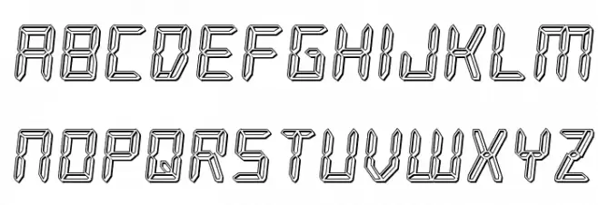 Frozen Crystal Engraved Font LOWERCASE
