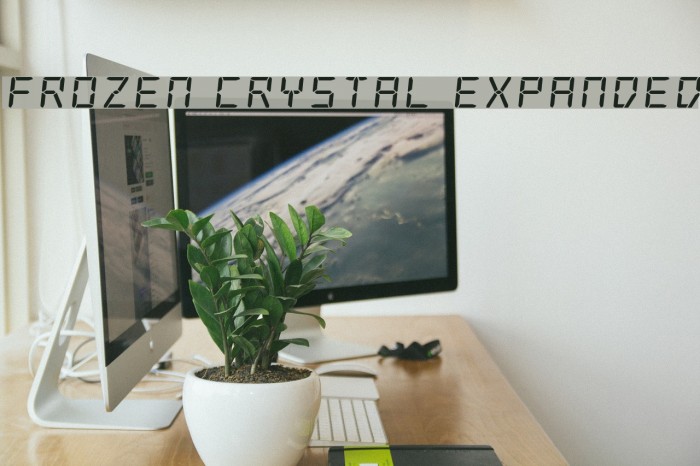 Frozen Crystal Expanded Font examples
