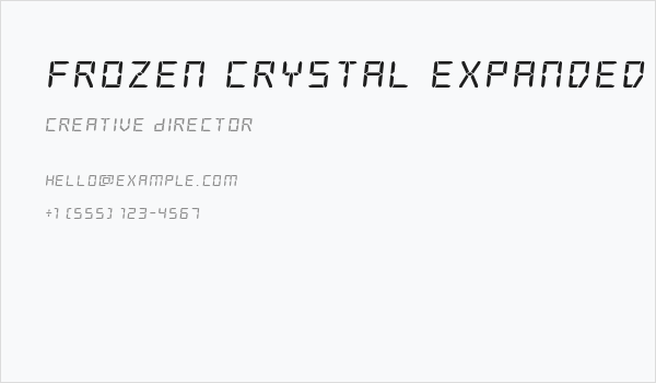 Frozen Crystal Expanded Business Card