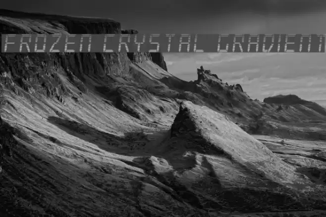 Frozen Crystal Gradient Font examples