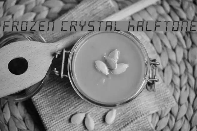 Frozen Crystal Halftone Font examples