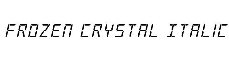 Frozen Crystal Italic  नि: शुल्क फ़ॉन्ट्स डाउनलोड