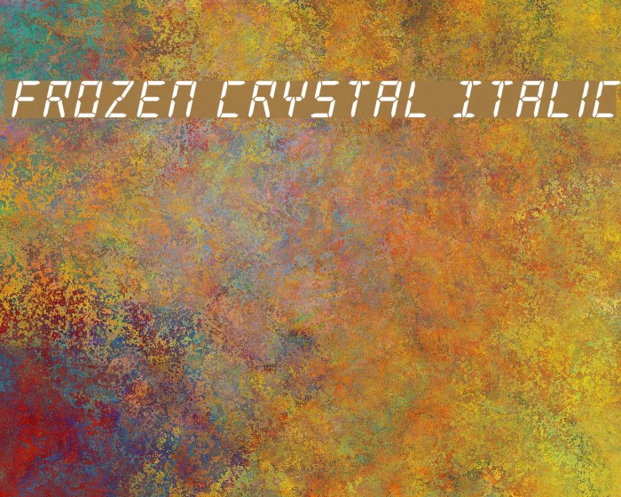 Frozen Crystal Italic Font examples