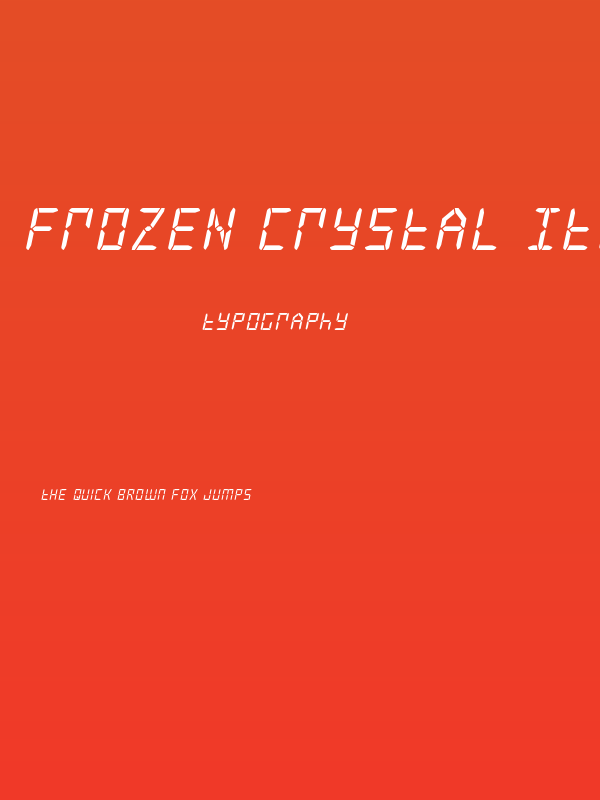 Frozen Crystal Italic Poster