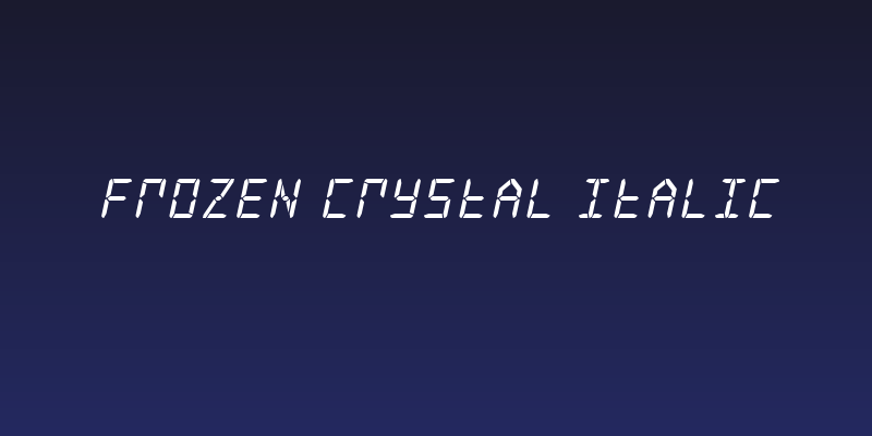Frozen Crystal Italic Social Header